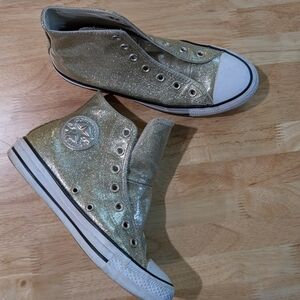 Converse Glittery Gold High-Tops